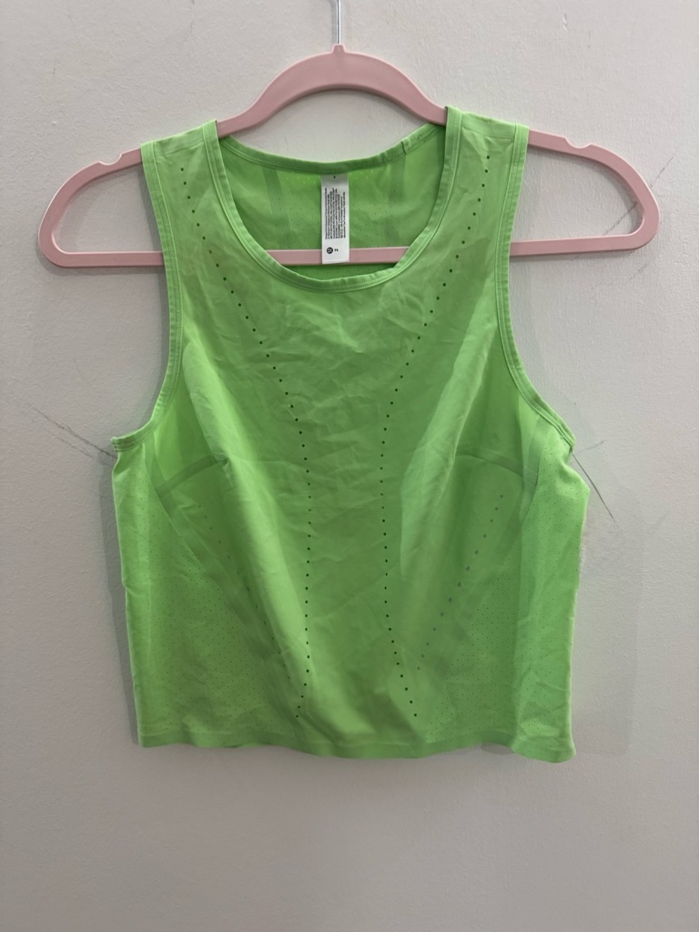 Lululemon Lightweight Lime Green Women's Performance Tank Top